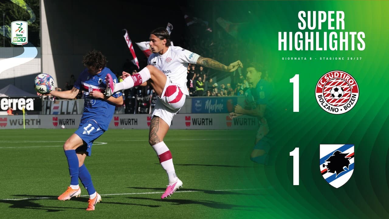 Südtirol - Sampdoria 1-1 | SUPER HIGHLIGHTS thumbnail
