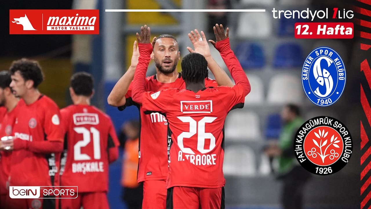 Sarıyer - Fatih Karagümrük | 12. Hafta Maç ÖZETİ | Trendyol 1. Lig - 2026/27 thumbnail
