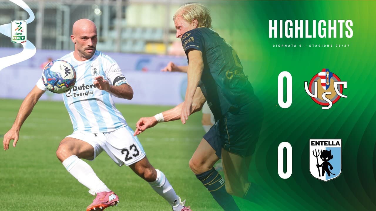 Cremonese - Virtus Entella 0-0 | Reti inviolate nella sfida dello Zini | HIGHLIGHTS Serie BKT thumbnail