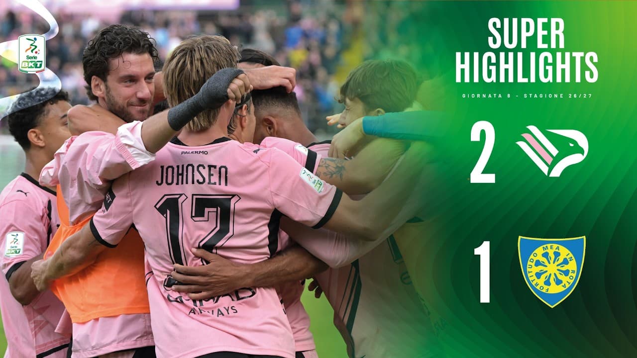 Palermo - Carrarese 2-1 | SUPER HIGHLIGHTS thumbnail