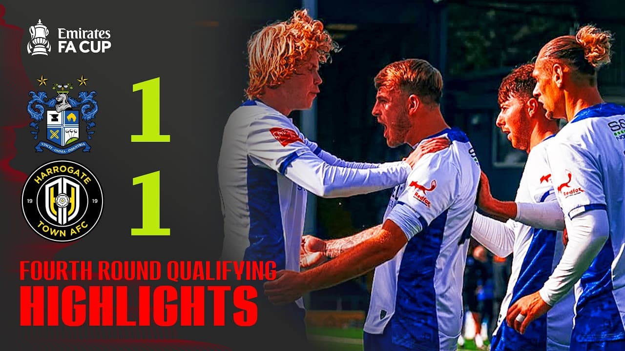 A Tense SHOWDOWN! 😱 | Bury v Harrogate Town | Highlights | Emirates FA Cup 2026-27 thumbnail