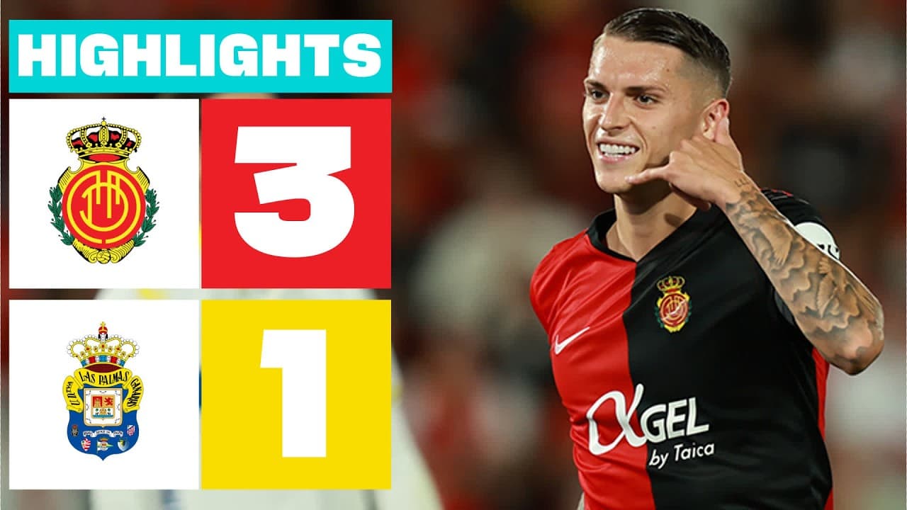 RCD MALLORCA 3 - 1 UD LAS PALMAS | RESUMEN LALIGA HYPERMOTION thumbnail