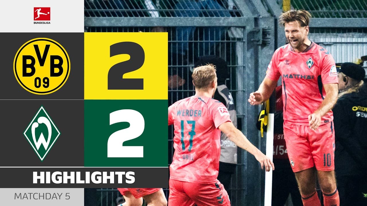 INCREDIBLE Comeback | BORUSSIA DORTMUND - WERDER BREMEN | Highlights | Matchday 5 – Bundesliga thumbnail