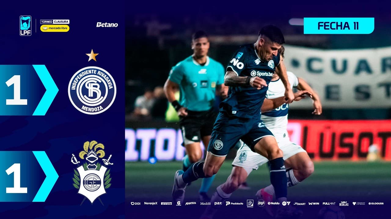 INDEPENDIENTE RIVADAVIA 1 - 1 GIMNASIA | Resumen del partido | #TorneoMercadoLibre Clausura 2026 🏆 thumbnail
