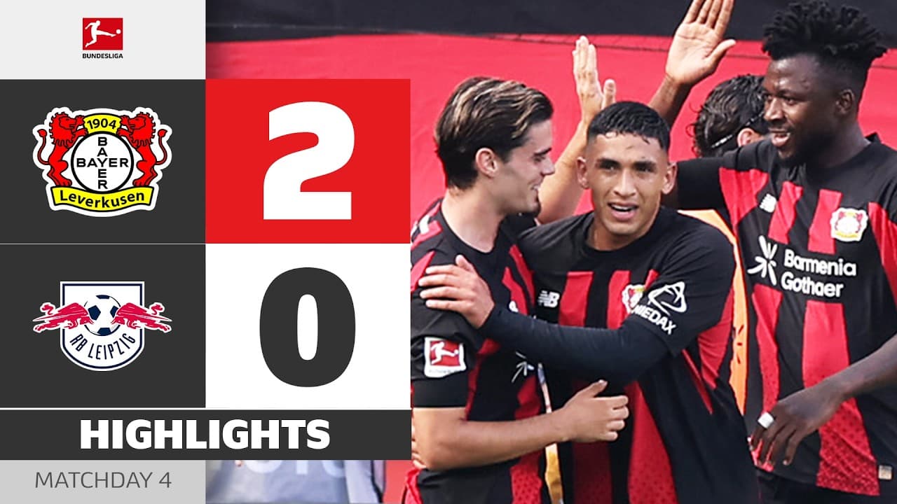 Crucial Win In Top-Match! | BAYER 04 LEVERKUSEN - RB LEIPZIG | Highlights | Matchday 4 – Bundesliga thumbnail