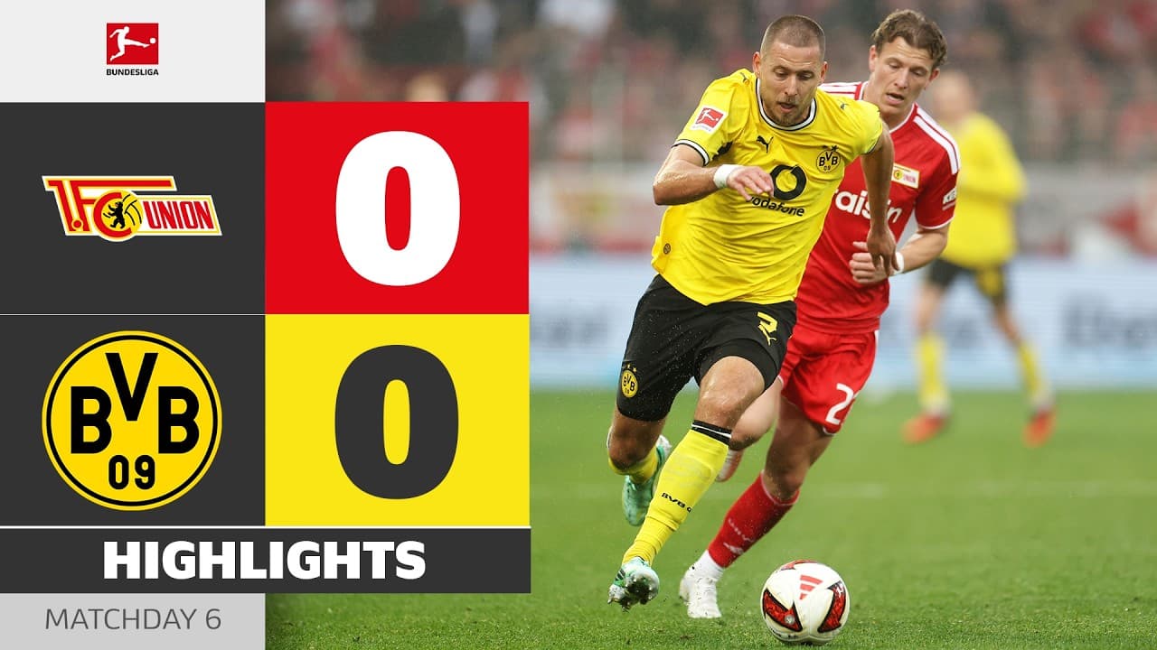 Hard-fought Point At Home! | UNION BERLIN - BORUSSIA DORTMUND | Highlights | Matchday 6 – Bundesliga thumbnail