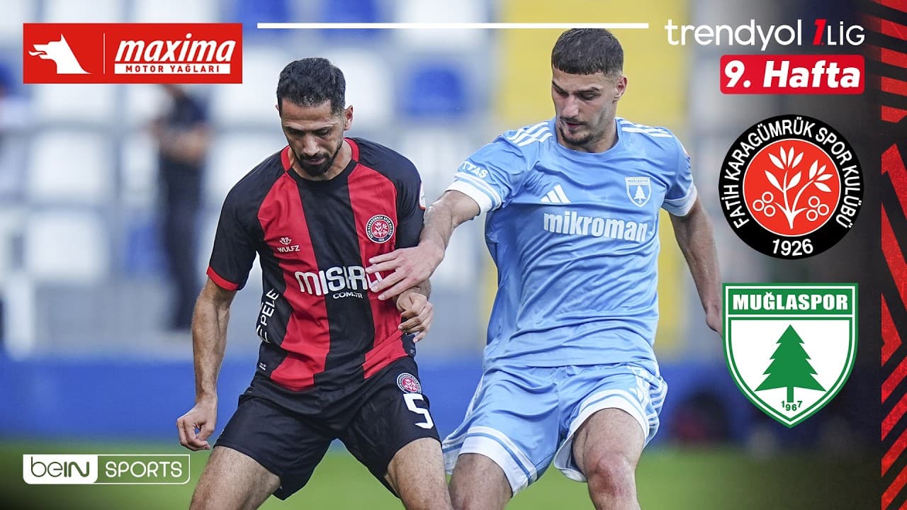 Fatih Karagümrük - Muğlaspor | 9. Hafta Maç ÖZETİ | Trendyol 1. Lig - 2026/27 thumbnail