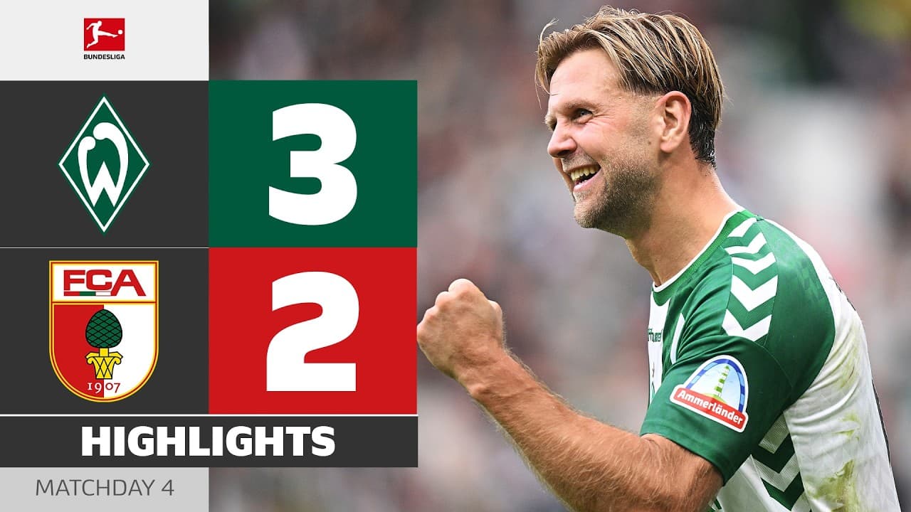 Füllkrug & The Late Turnaround! | WERDER BREMEN - FC AUGSBURG | Highlights | Matchday 4 – Bundesliga thumbnail