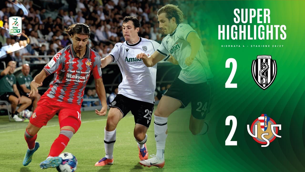 Cesena-Cremonese 2-2 | SUPER HIGHLIGHTS | Serie BKT thumbnail
