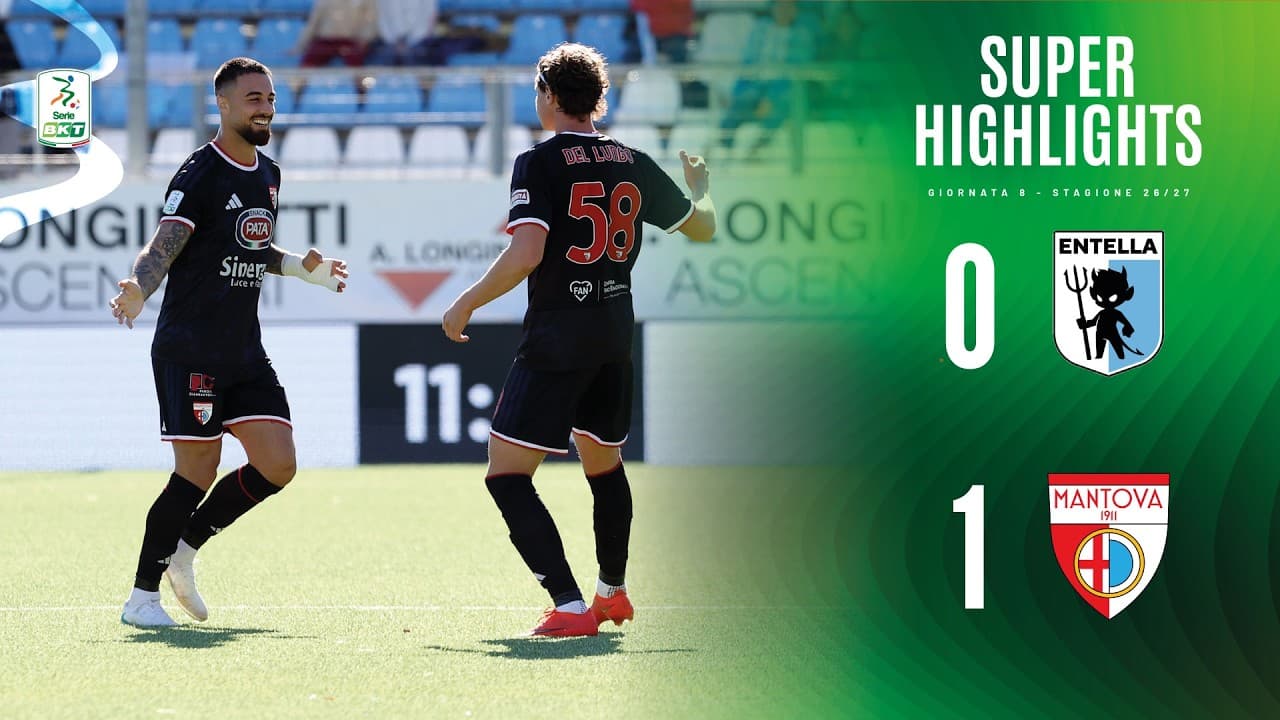 Virtus Entella - Mantova 0-1 | SUPER HIGHLIGHTS thumbnail