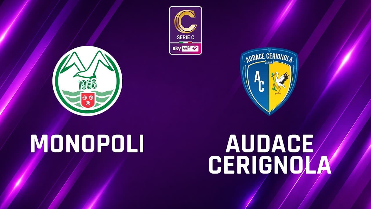 Monopoli - Audace Cerignola 2-0 | Gli Highlights | 11ª giornata di Serie C Sky Wifi 2026/2027 thumbnail