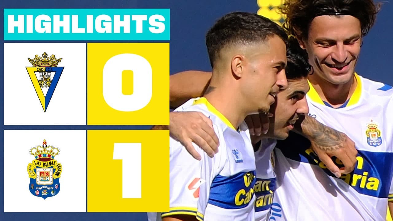 CÁDIZ CF 0 - 1 UD LAS PALMAS | RESUMEN LALIGA HYPERMOTION thumbnail