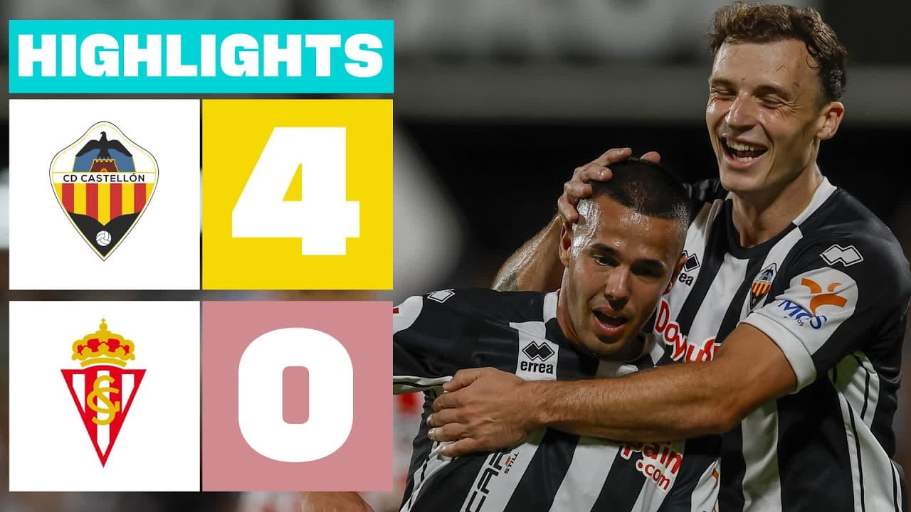 CD CASTELLÓN 4 - 0 REAL SPORTING | RESUMEN LALIGA HYPERMOTION thumbnail