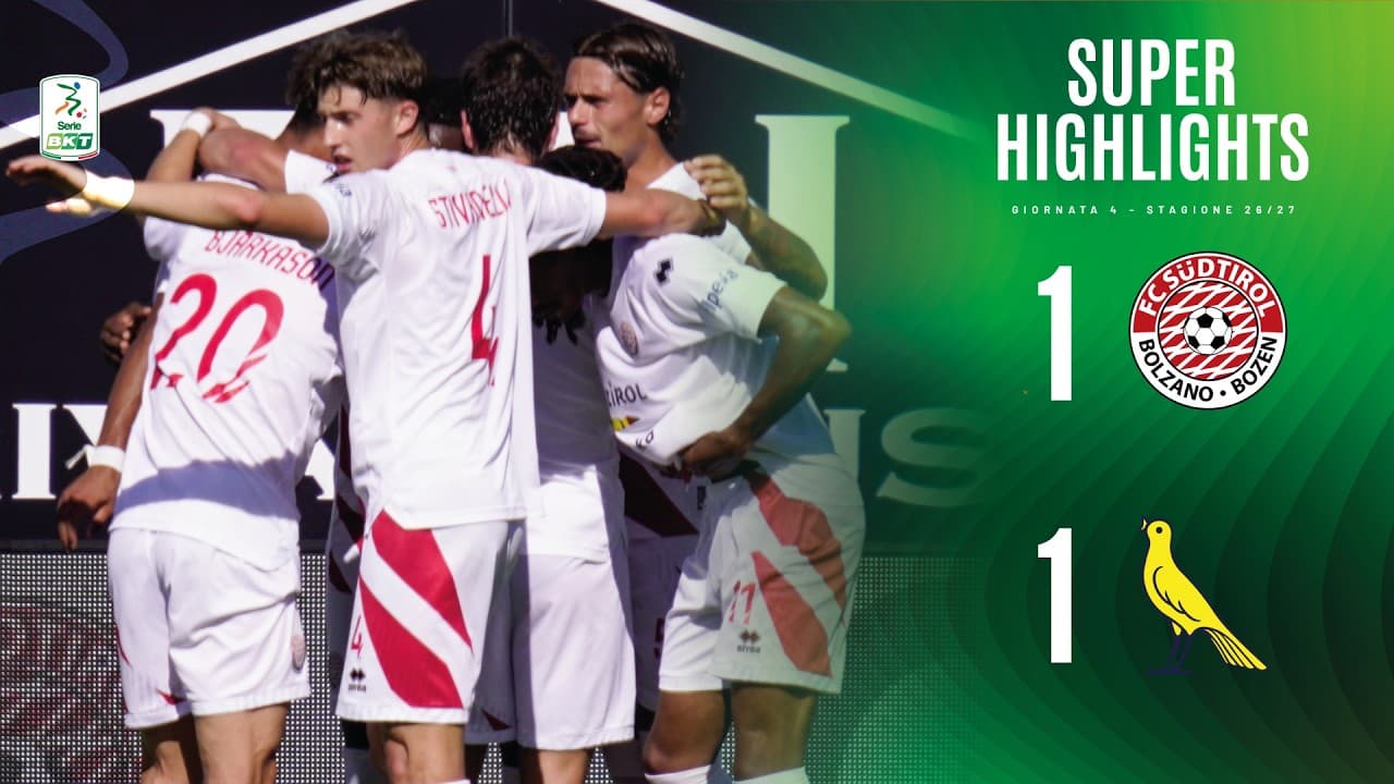 Südtirol-Modena 1-1 | SUPER HIGHLIGHTS | Serie BKT thumbnail