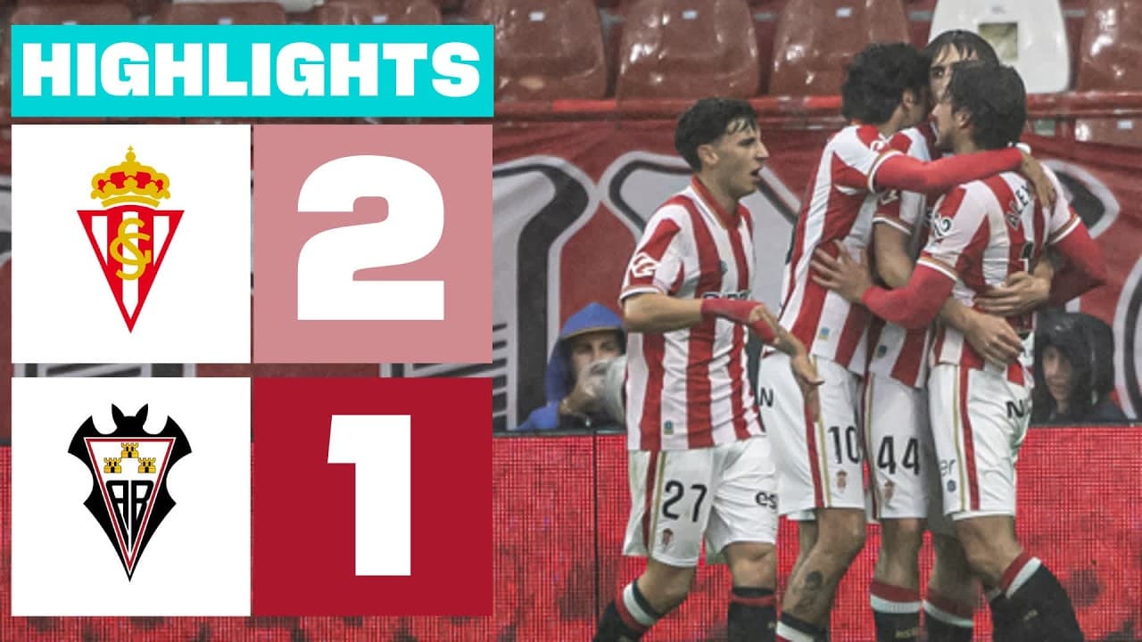 REAL SPORTING 2 - 1 ALBACETE BP | RESUMEN LALIGA HYPERMOTION thumbnail