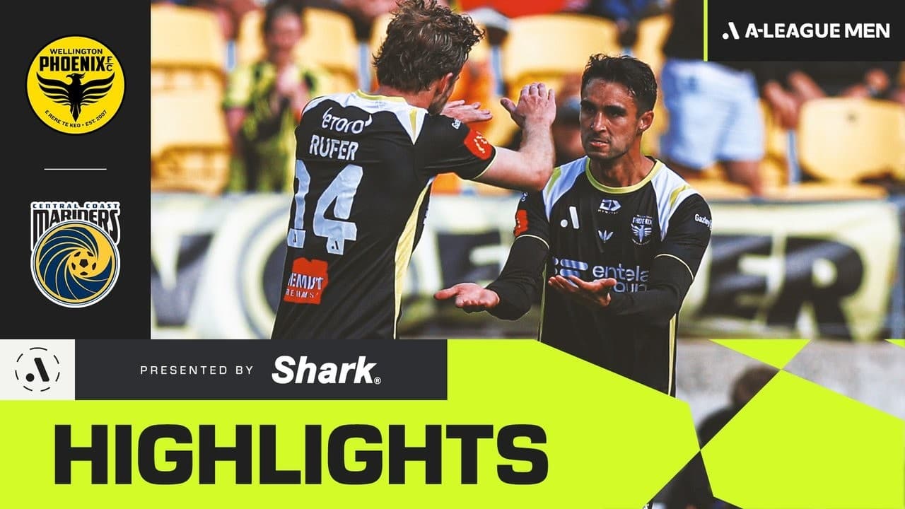 Wellington Phoenix v Central Coast Mariners - Shark Highlights | A-League Men 2026-27 | Matchweek 2 thumbnail