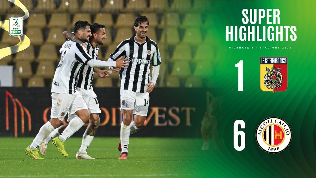 Catanzaro  – Ascoli 1-6 | SUPER HIGHLIGHTS thumbnail