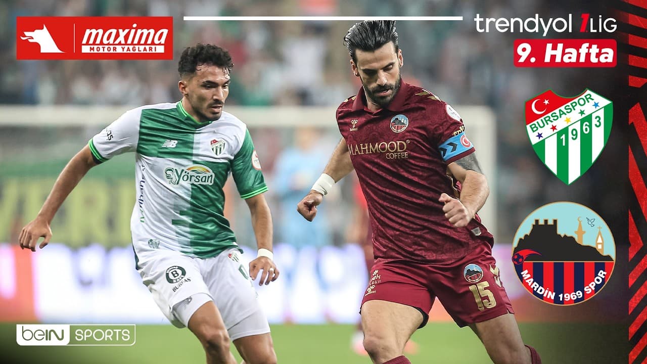 Bursaspor - Mardin 1969 Spor | 9. Hafta Maç ÖZETİ | Trendyol 1. Lig - 2026/27 thumbnail