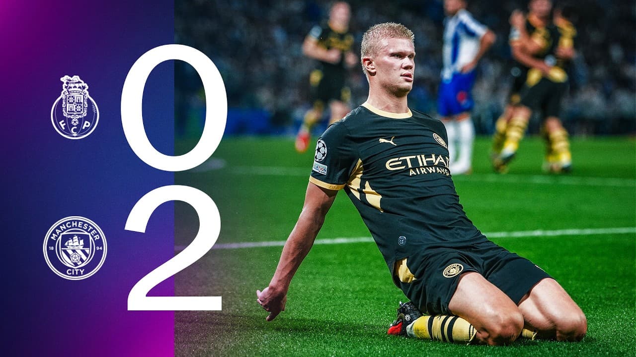 HIGHLIGHTS | Porto 0-2 Man City | Haaland scores two in Champions League opener! thumbnail