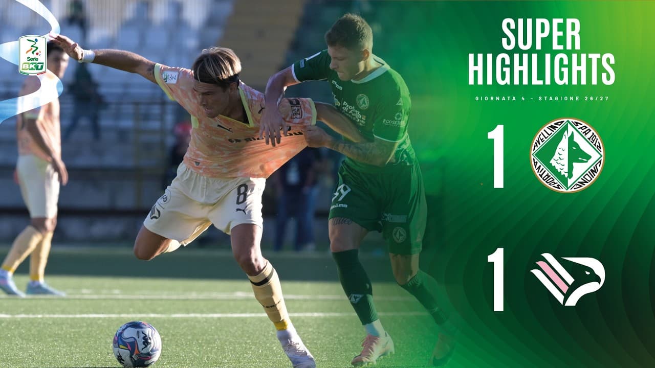Avellino-Palermo 1-1 | SUPER HIGHLIGHTS | Serie BKT thumbnail