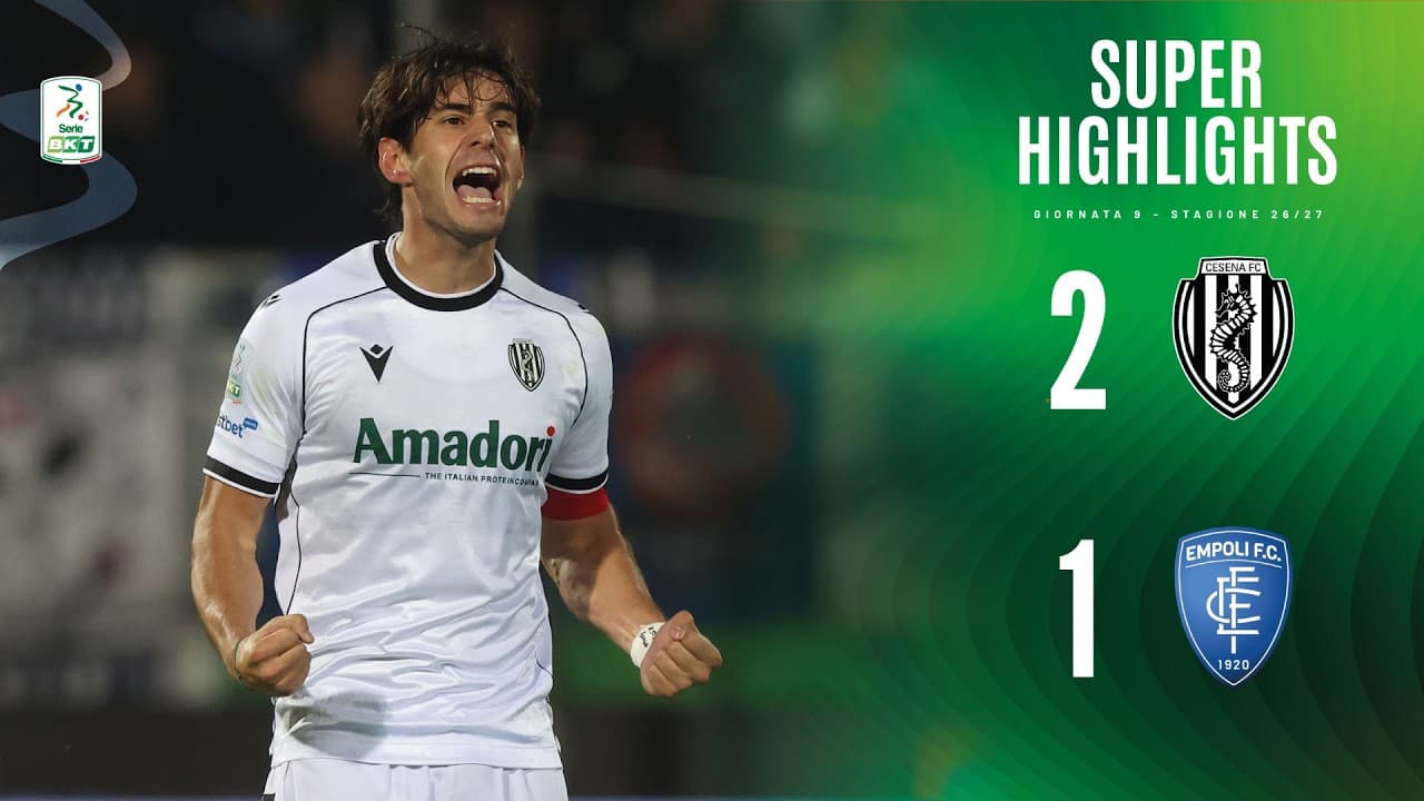Cesena-Empoli 2-1 | SUPER HIGHLIGHTS | Serie BKT thumbnail
