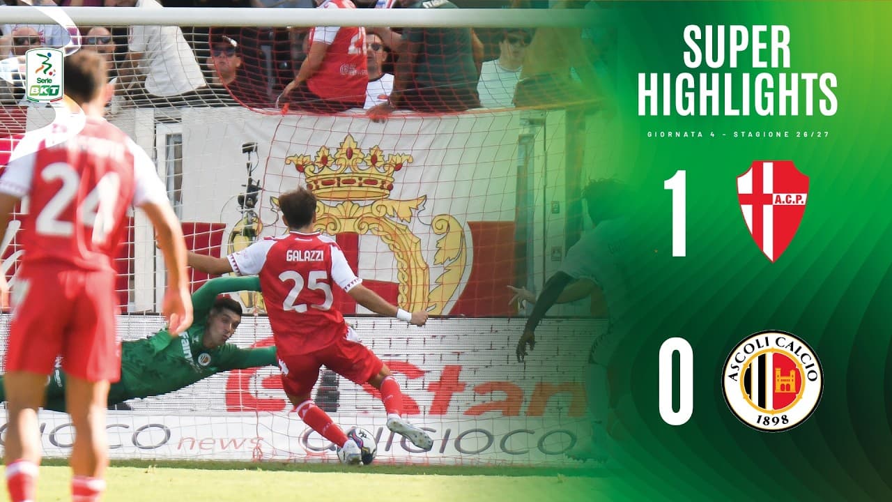 Padova-Asccoli 1-0 | SUPER HIGHLIGHTS | Serie BKT thumbnail