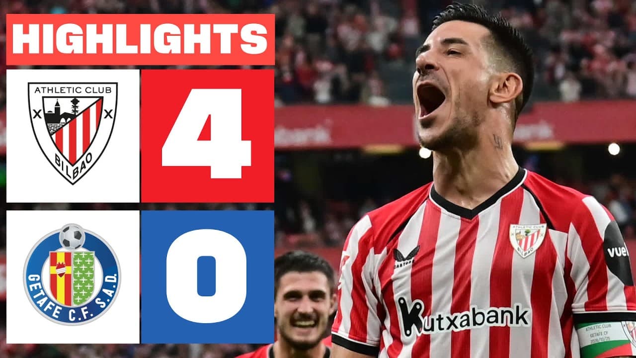 ATHLETIC CLUB 4 - 0 GETAFE CF | HIGHLIGHTS LALIGA EA SPORTS thumbnail