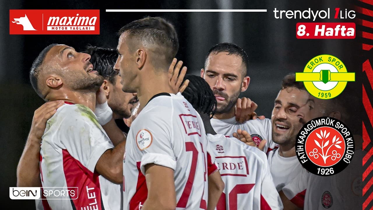 Esenler Erokspor - Fatih Karagümrük | 8. Hafta Maç ÖZETİ | Trendyol 1. Lig - 2026/27 thumbnail