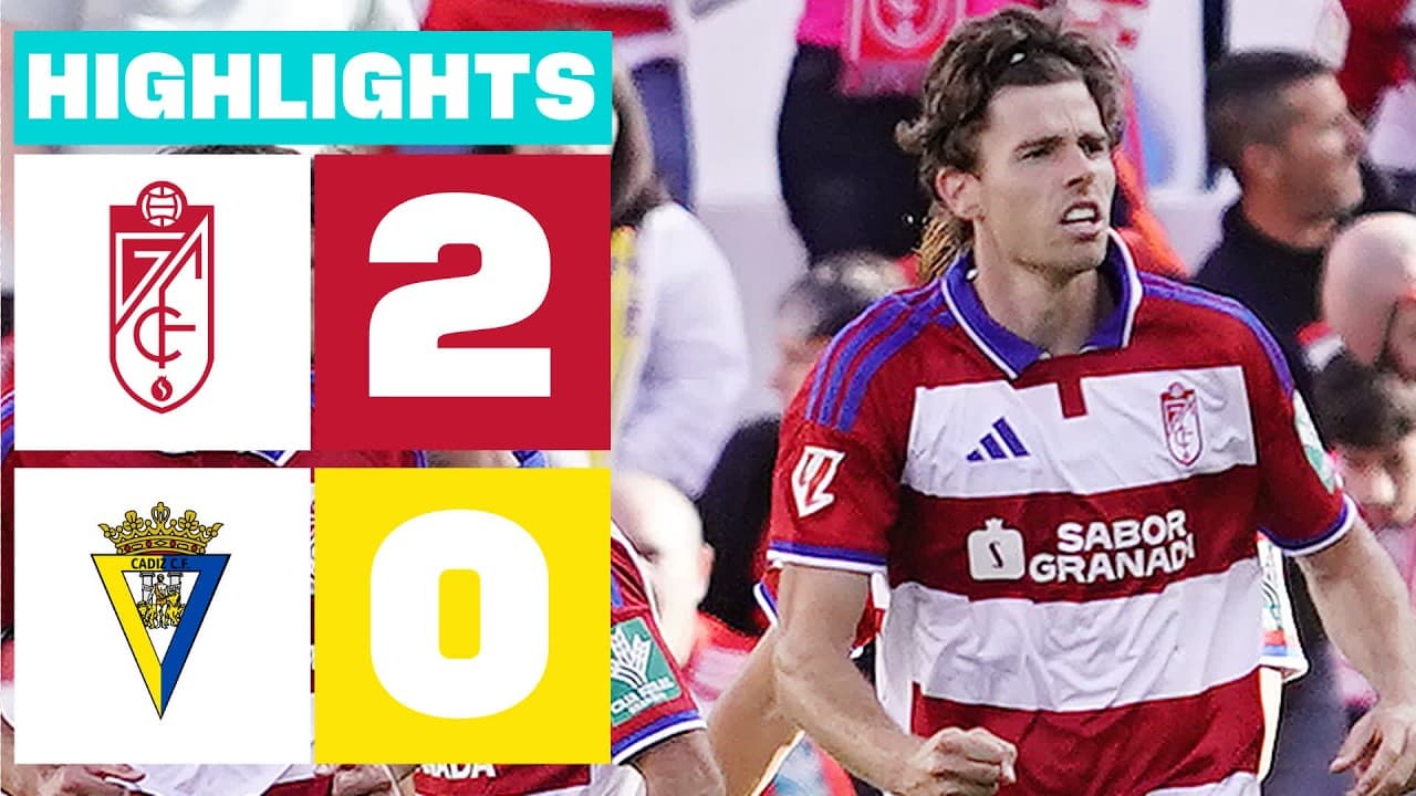 GRANADA CF 2 - 0 CÁDIZ CF | RESUMEN LALIGA HYPERMOTION thumbnail
