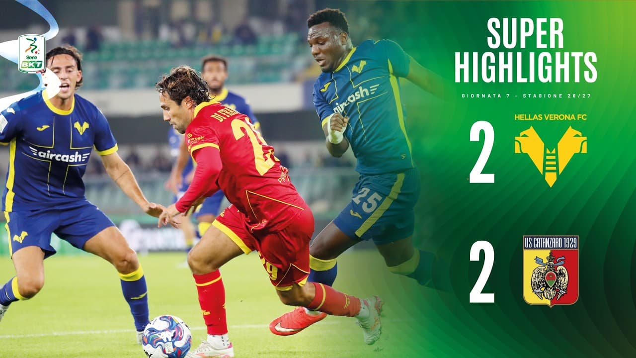 Hellas Verona-Catanzaro 2-2 | SUPER HIGHLIGHTS | Serie BKT thumbnail