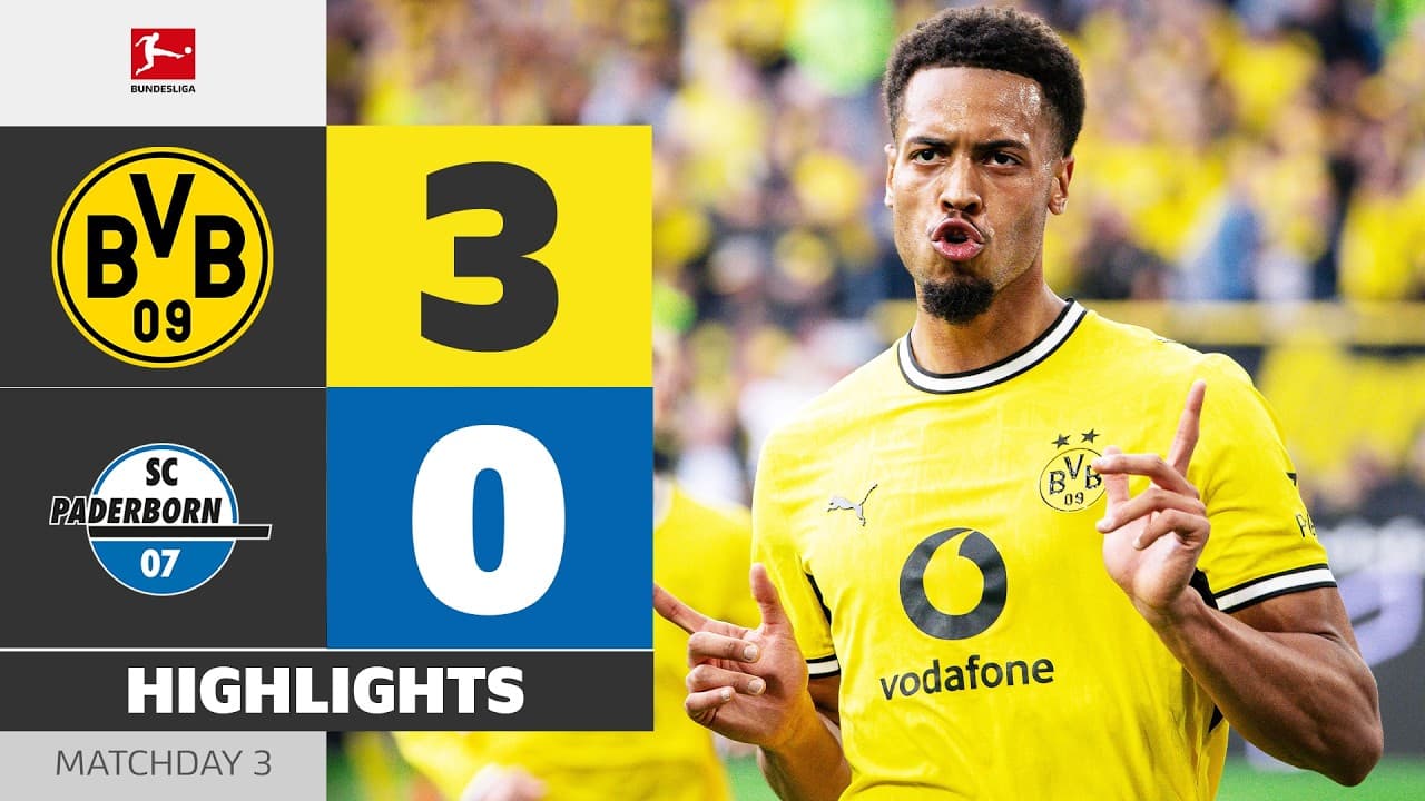 Goal Of The Season?! | BORUSSIA DORTMUND - SC PADERBORN | Highlights | Matchday 3 – Bundesliga thumbnail