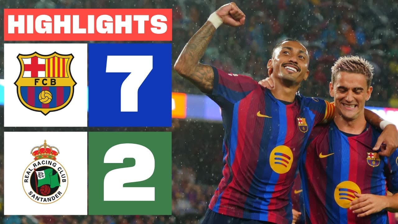 FC BARCELONA 7 - 2 R. RACING CLUB | HIGHLIGHTS LALIGA EA SPORTS thumbnail