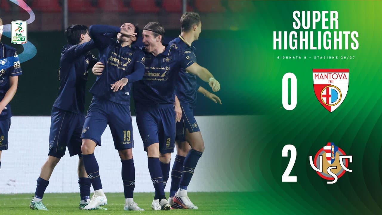 Mantova-Cremonese 0-2 | SUPER HIGHLIGHTS | Serie BKT thumbnail