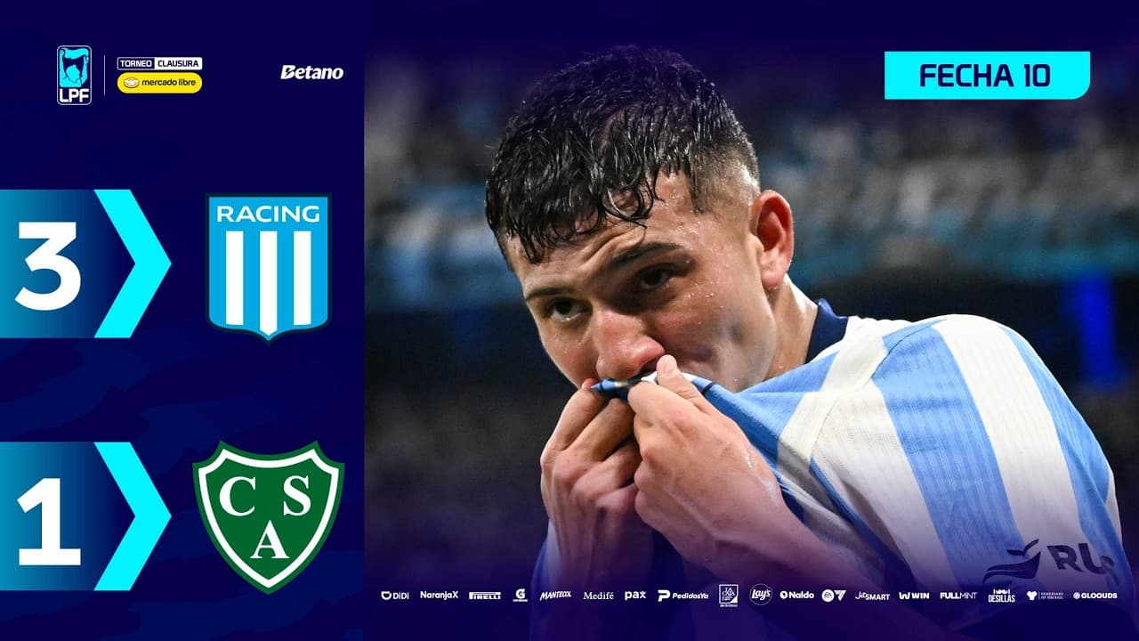 RACING 3 - 1 SARMIENTO | Resumen del partido | #TorneoMercadoLibre Clausura 2026 🏆 thumbnail