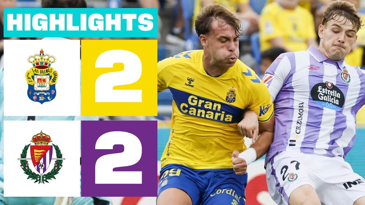 UD LAS PALMAS 2 - 2 REAL VALLADOLID | RESUMEN LALIGA HYPERMOTION thumbnail