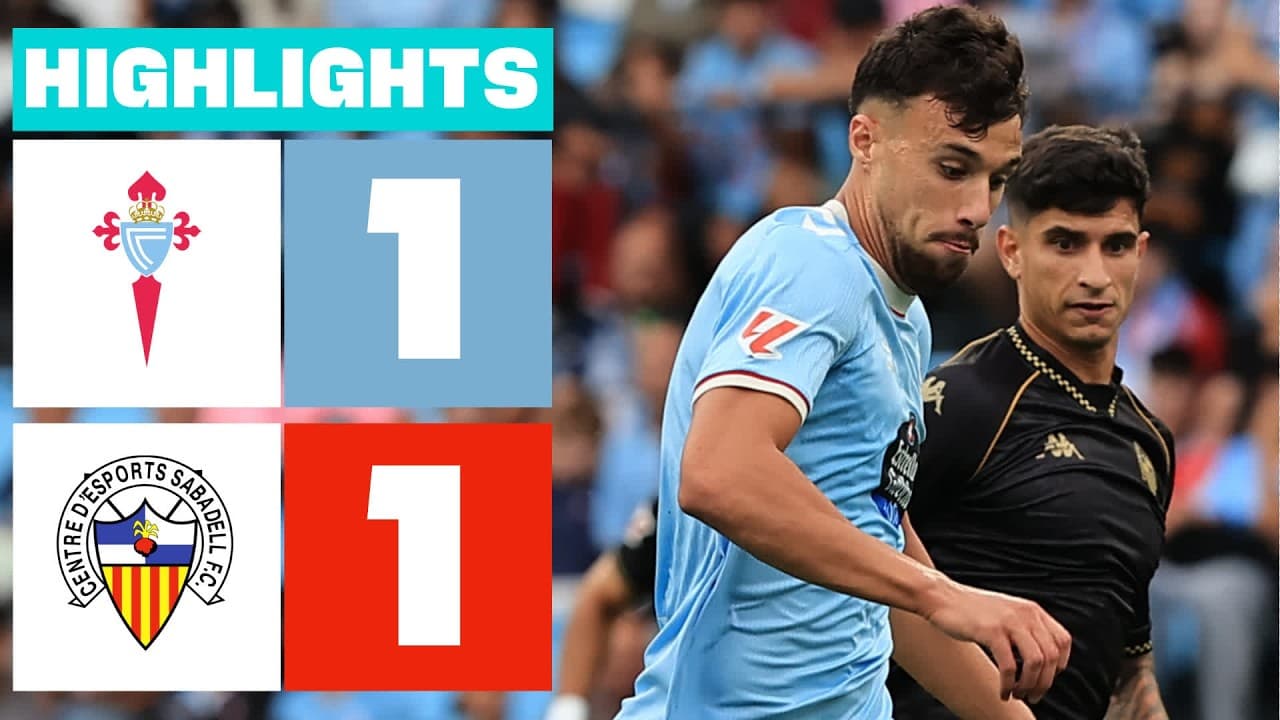 CELTA FORTUNA 1 - 1 CE SABADELL | RESUMEN LALIGA HYPERMOTION thumbnail