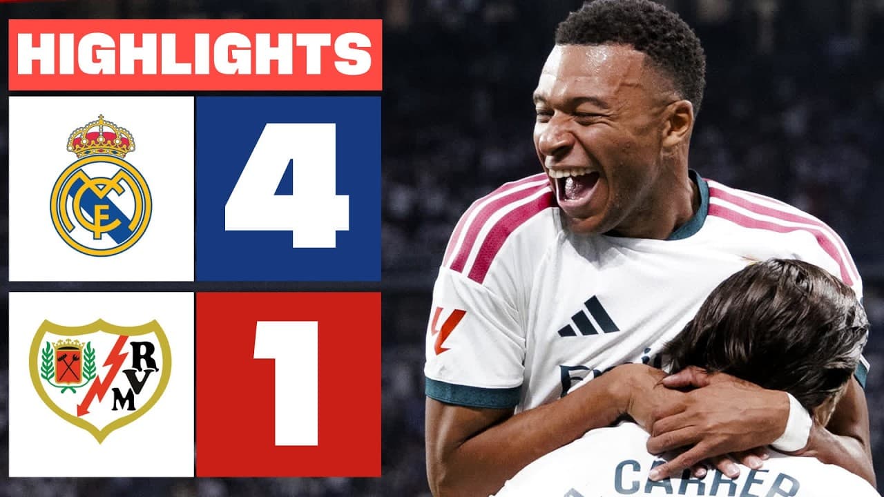 REAL MADRID 4 - 1 RAYO VALLECANO | HIGHLIGHTS LALIGA EA SPORTS thumbnail