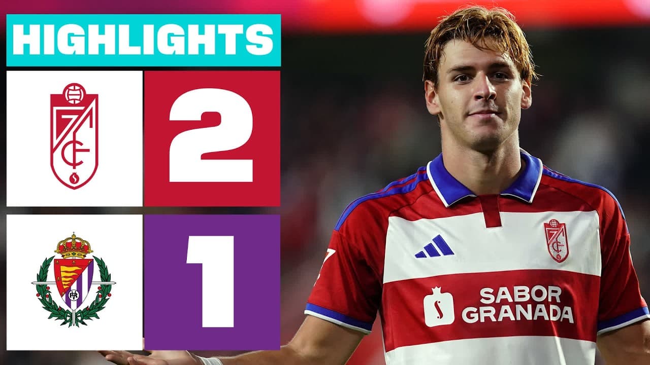 GRANADA CF 2 - 1 REAL VALLADOLID | RESUMEN LALIGA HYPERMOTION thumbnail