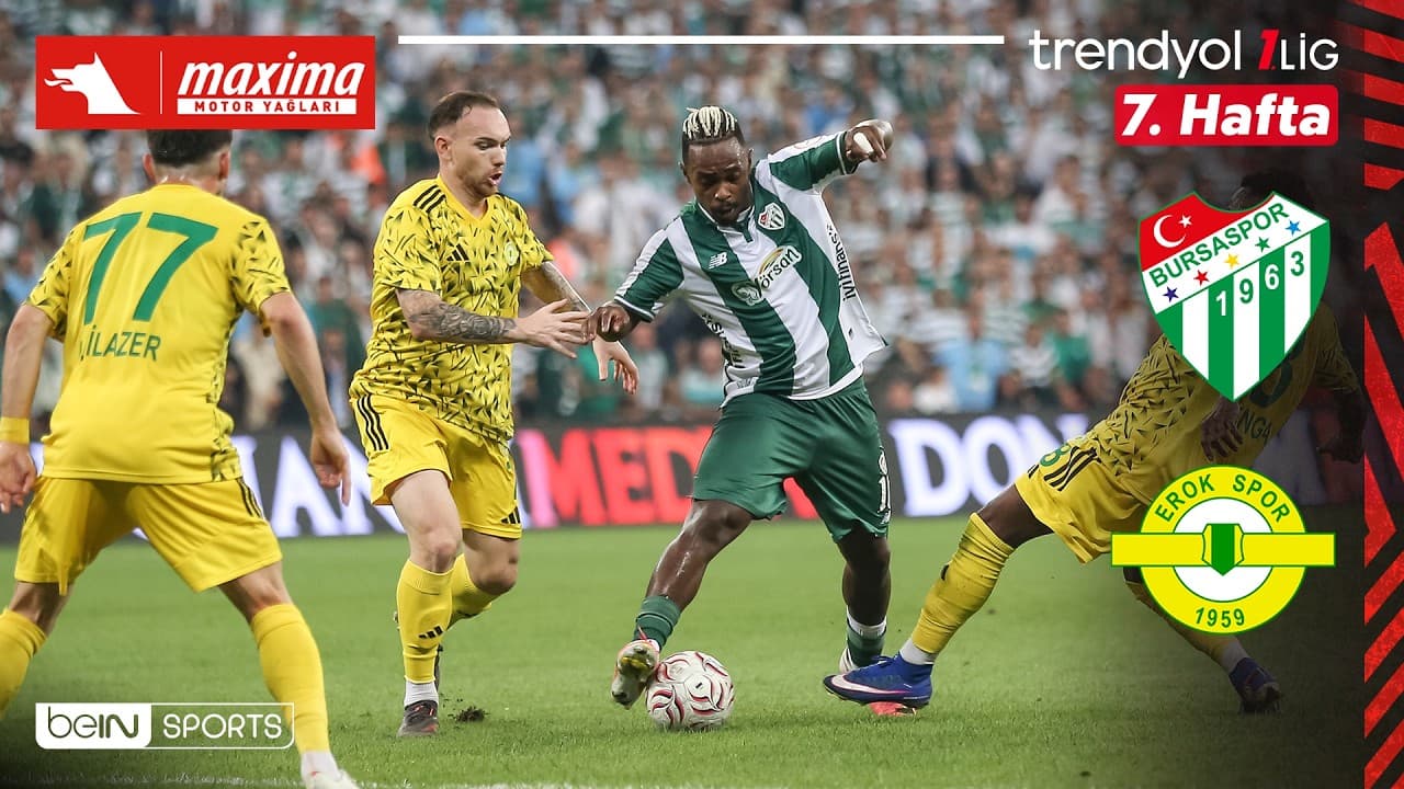 Bursaspor - Esenler Erokspor | 7. Hafta Maç ÖZETİ | Trendyol 1. Lig - 2026/27 thumbnail