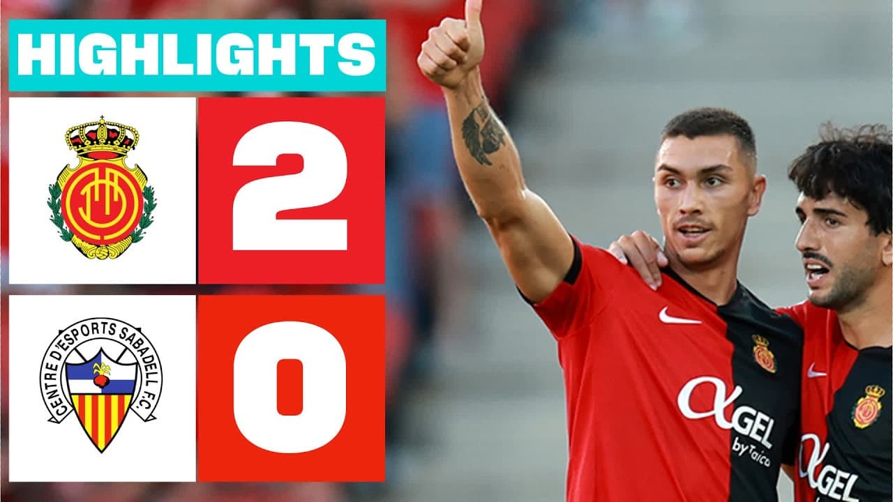 RCD MALLORCA 2 - 0 CE SABADELL | RESUMEN LALIGA HYPERMOTION thumbnail