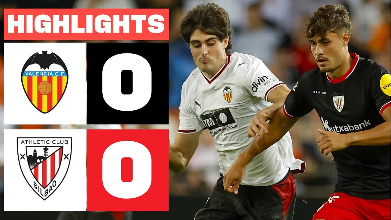 VALENCIA CF 0 - 0 ATHLETIC CLUB | HIGHLIGHTS LALIGA EA SPORTS thumbnail