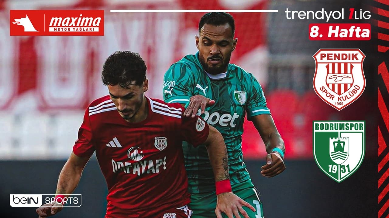 Pendikspor - Bodrumspor | 8. Hafta Maç ÖZETİ | Trendyol 1. Lig - 2026/27 thumbnail