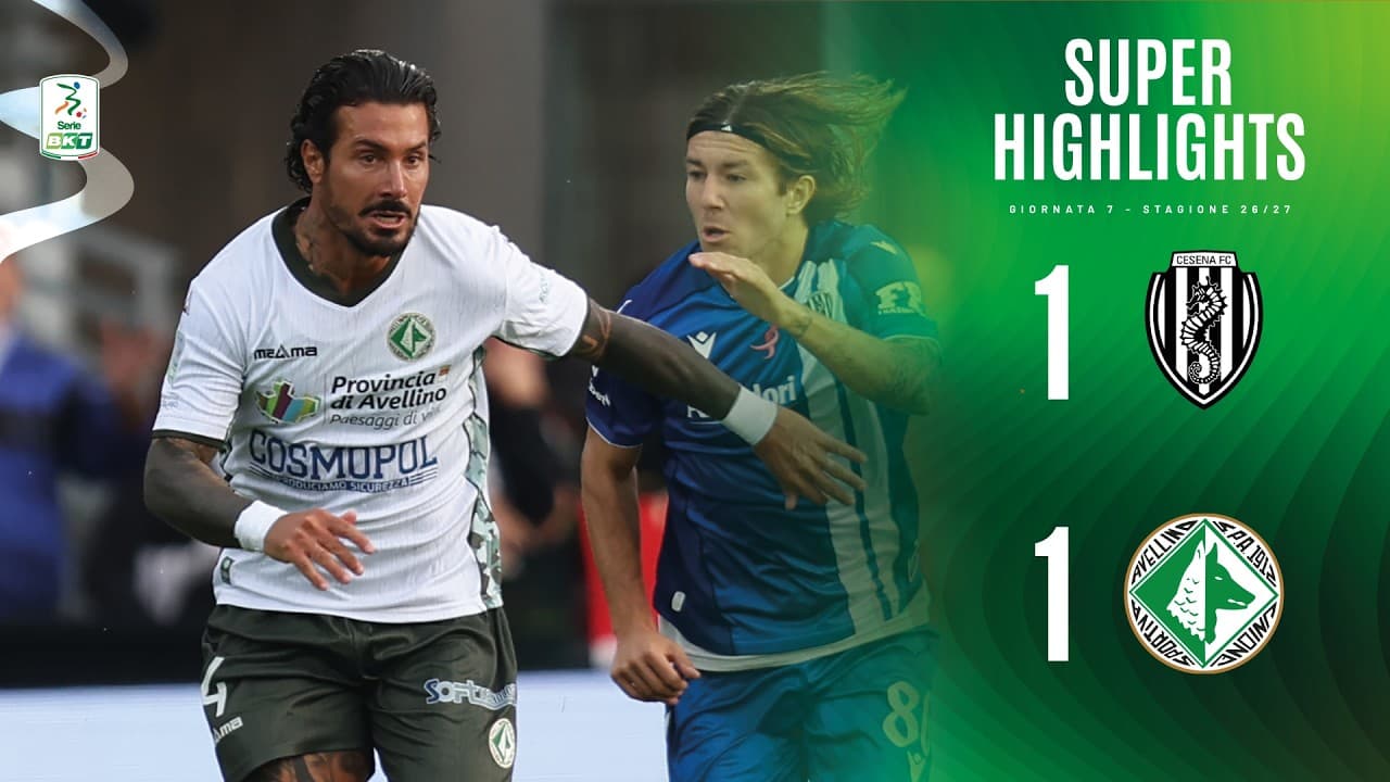 Cesena-Avellino 1-1 | SUPER HIGHLIGHTS | Serie BKT thumbnail