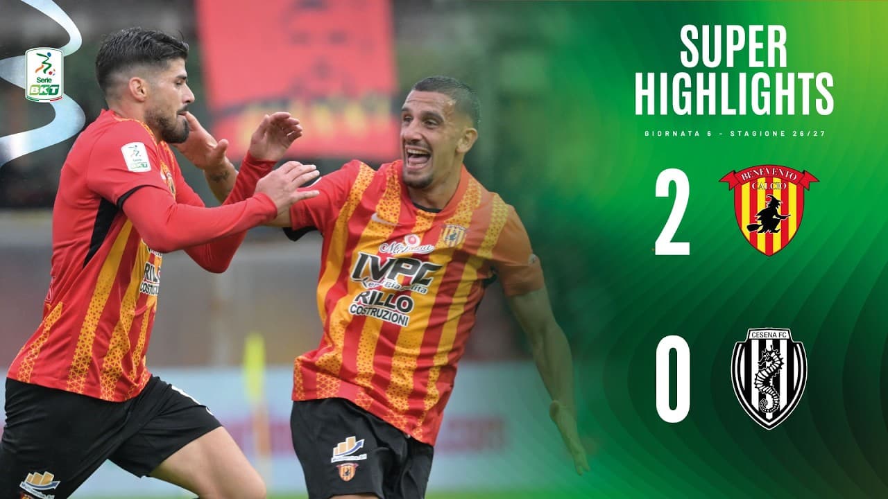 Benevento-Cesena 2-0 | SUPER HIGHLIGHTS | Serie BKT thumbnail