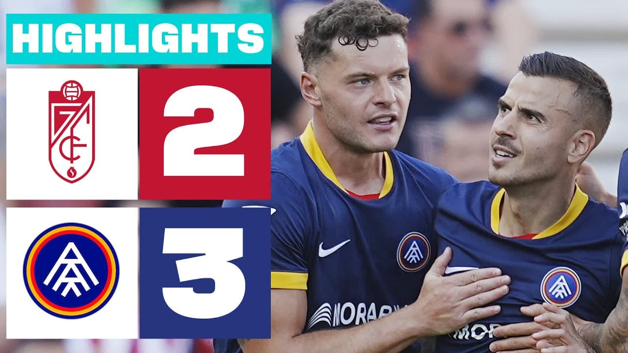 GRANADA CF 2 - 3 FC ANDORRA | RESUMEN LALIGA HYPERMOTION thumbnail