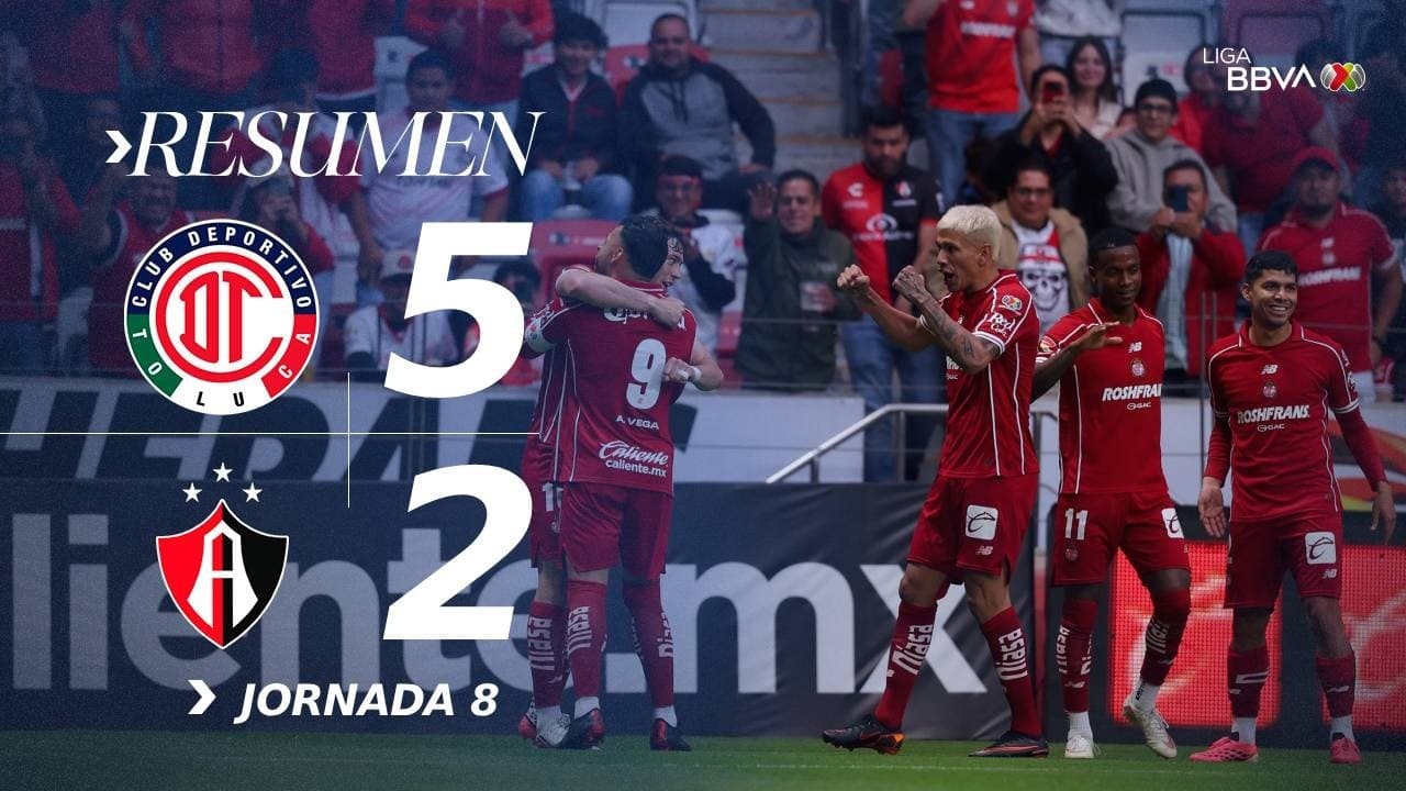 TOLUCA 5-2 ATLAS | ¡Los Diablos siguen gustando y ganando! | J8 AP26 thumbnail