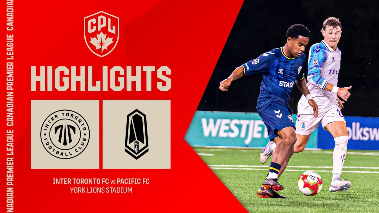 HIGHLIGHTS: Inter Toronto vs. Pacific FC | September 7, 2026 thumbnail