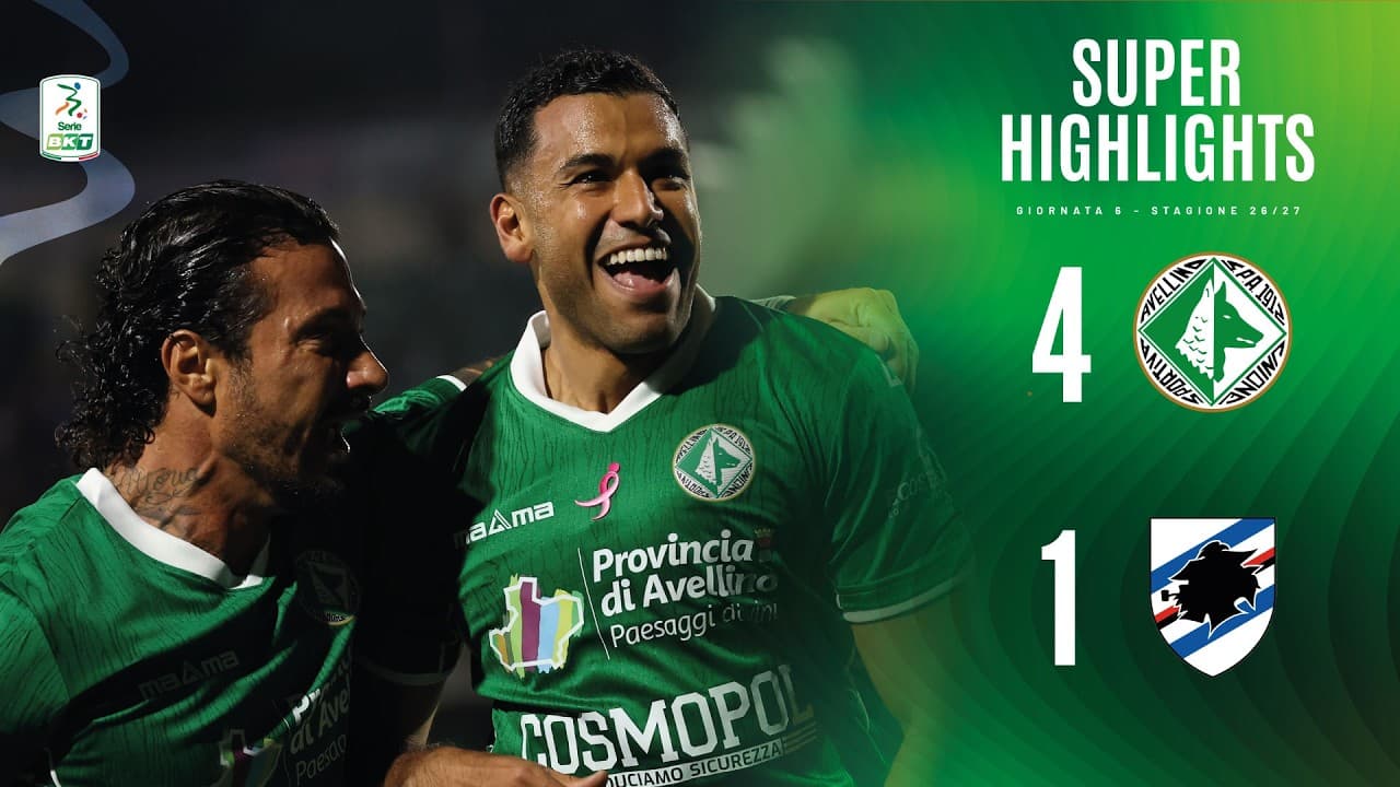 Avellino-Sampdoria 4-1 | SUPER HIGHLIGHTS | Serie BKT thumbnail