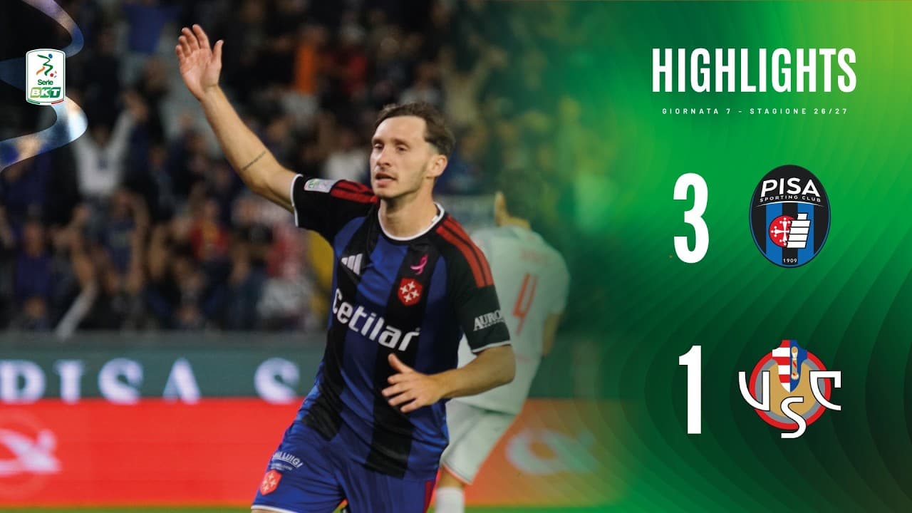 Pisa-Cremonese 3-1 | HIGHLIGHTS | Serie BKT thumbnail