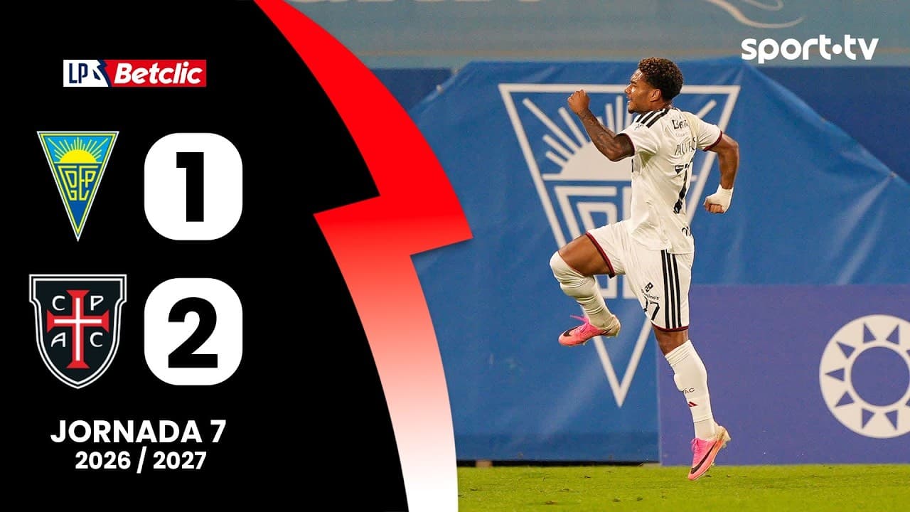 Resumo: Estoril 1-2 Casa Pia  - Liga Portugal Betclic | sport tv thumbnail